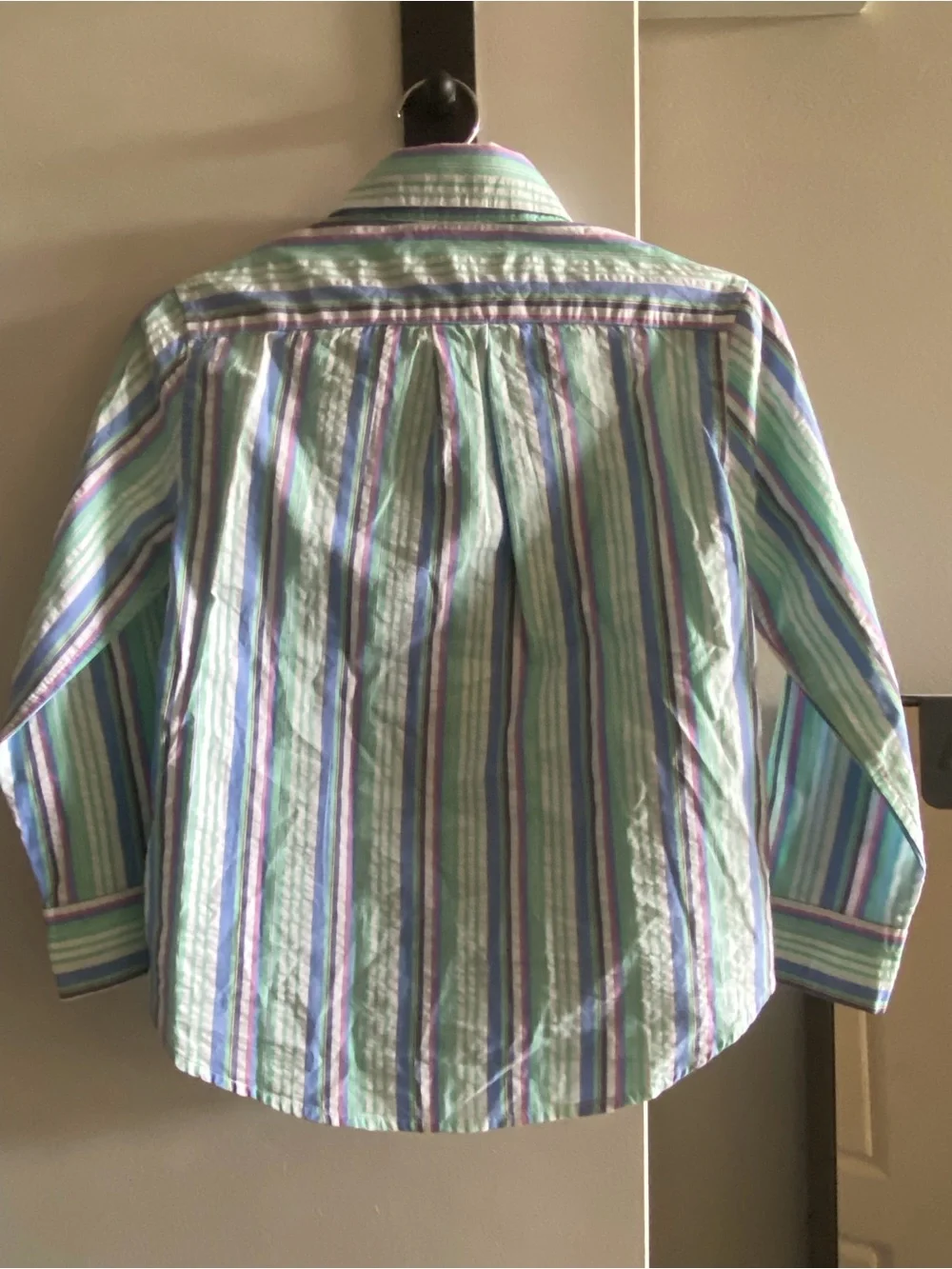 Boys Ralph Lauren Multi-Color Striped Button-Down Shirt.